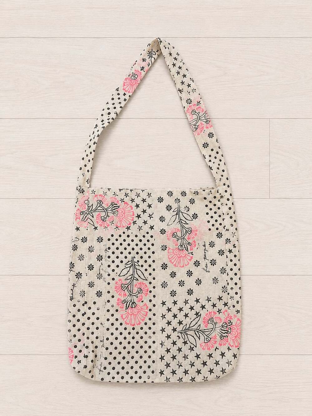 Free People Floral and Polka Dot Print Reusable Tote Shoulder Bag